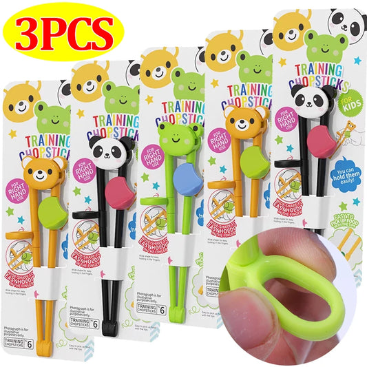 1/3pcs Training Chopsticks Cute Cartoon Animal Chopsticks Kid Chopsticks Holder for Children Beginnershome Food Grade Tableware