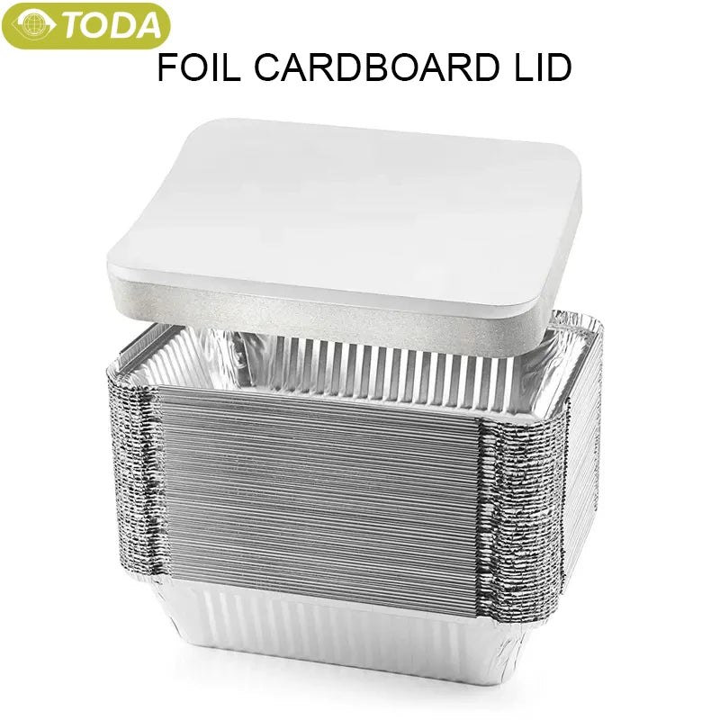 700ML Rectangular Tin Foil Tray Disposable Food Container Aluminum Foil Takeaway Box for Packaging, Baking, Roasting（20 Pack)