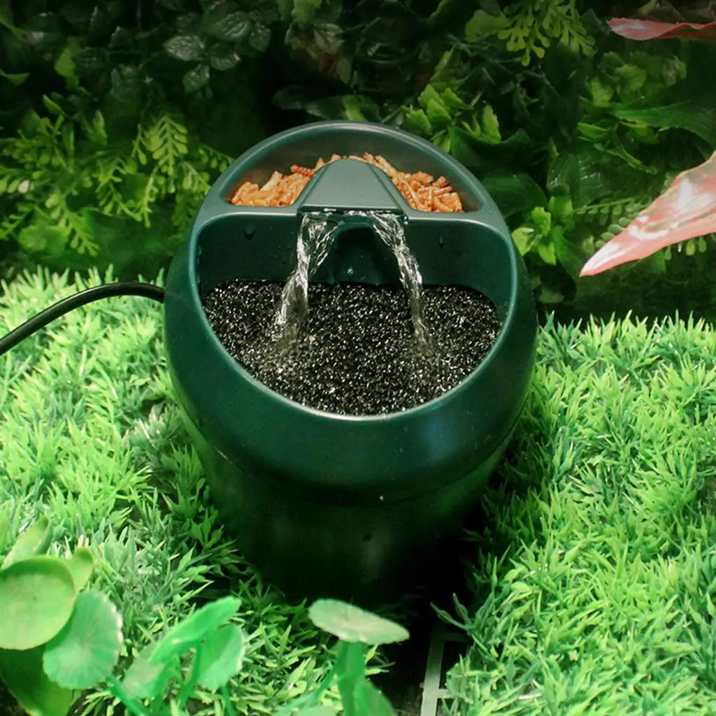 Reptile Waterfall Drinking Fountain Food Water Cantina