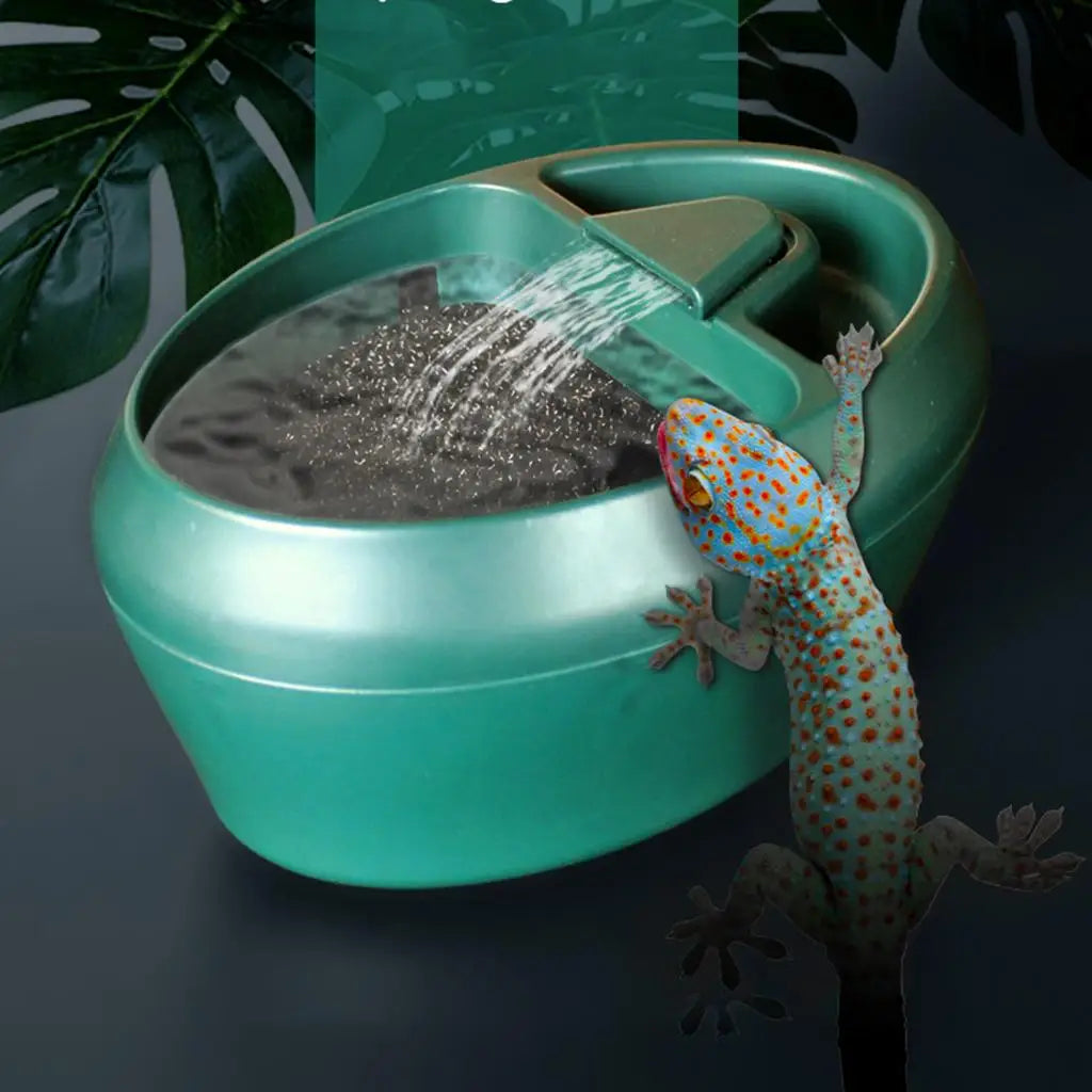 Reptile Waterfall Drinking Fountain Food Water Cantina