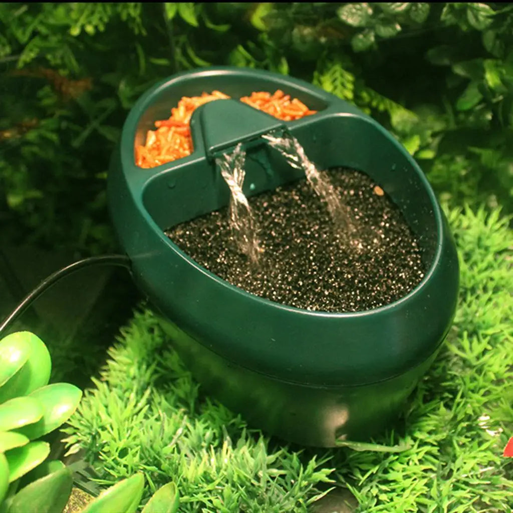 Reptile Waterfall Drinking Fountain Food Water Cantina