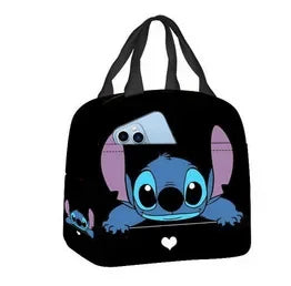 Disney Anime Lilo&Stitch Insulated Lunch Box Cartoon Stitch Waterproof Cooler Handbag Bento Bag Lunch Container Food Storage Bag