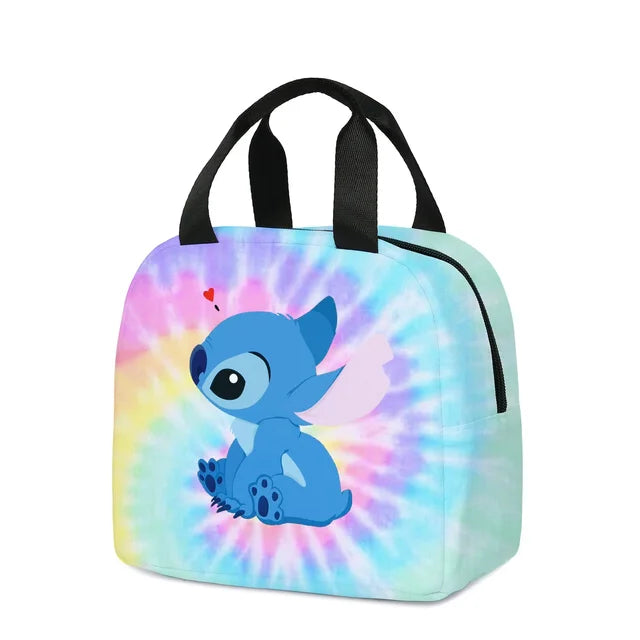 Disney Anime Lilo&Stitch Insulated Lunch Box Cartoon Stitch Waterproof Cooler Handbag Bento Bag Lunch Container Food Storage Bag