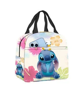 Disney Anime Lilo&Stitch Insulated Lunch Box Cartoon Stitch Waterproof Cooler Handbag Bento Bag Lunch Container Food Storage Bag