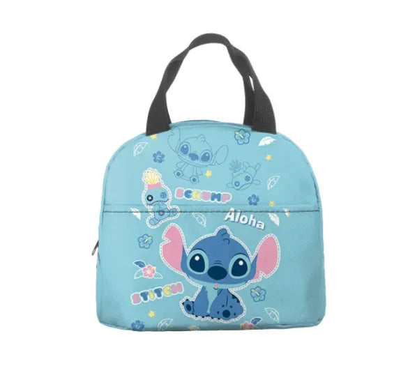 Disney Anime Lilo&Stitch Insulated Lunch Box Cartoon Stitch Waterproof Cooler Handbag Bento Bag Lunch Container Food Storage Bag