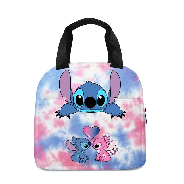 Disney Anime Lilo&Stitch Insulated Lunch Box Cartoon Stitch Waterproof Cooler Handbag Bento Bag Lunch Container Food Storage Bag