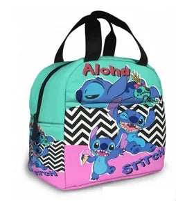 Disney Anime Lilo&Stitch Insulated Lunch Box Cartoon Stitch Waterproof Cooler Handbag Bento Bag Lunch Container Food Storage Bag