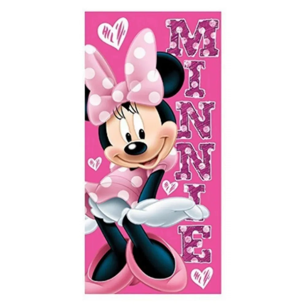 Disney Mickey Minnie Beach Towel Cartoon Cute Summer Kids Large Bath Pool Beach Towel Microfiber Absorbent for Swimming Travel