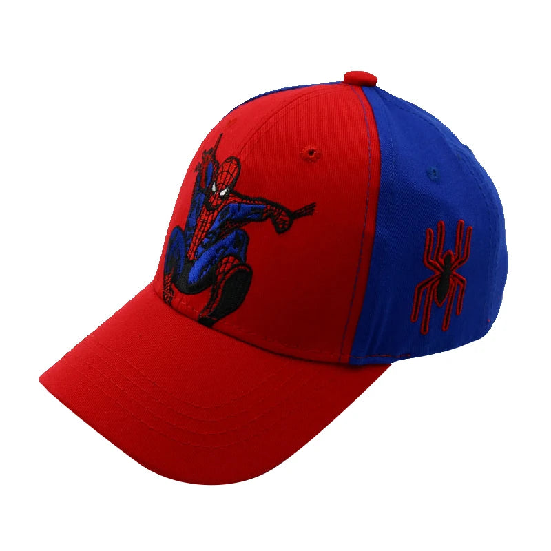 Disney Anime Spider Mans Baseball Cap Boys Autumn Baby Hats Spiderman Cartoon Children's Fashion Sun Caps Kids Hat Cap Gift 2-8y