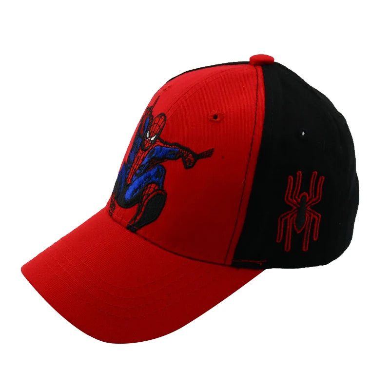 Disney Anime Spider Mans Baseball Cap Boys Autumn Baby Hats Spiderman Cartoon Children's Fashion Sun Caps Kids Hat Cap Gift 2-8y