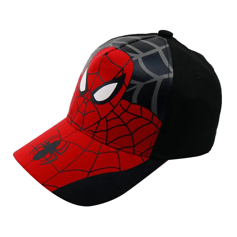 Disney Anime Spider Mans Baseball Cap Boys Autumn Baby Hats Spiderman Cartoon Children's Fashion Sun Caps Kids Hat Cap Gift 2-8y