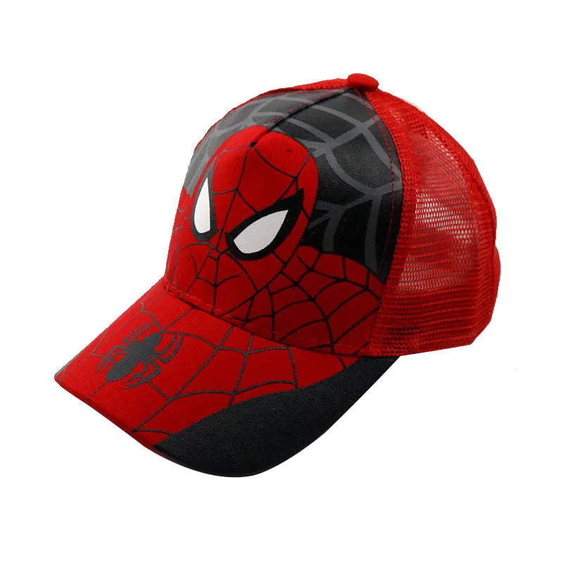 Disney Anime Spider Mans Baseball Cap Boys Autumn Baby Hats Spiderman Cartoon Children's Fashion Sun Caps Kids Hat Cap Gift 2-8y