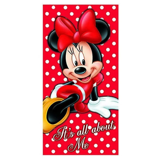 Disney Mickey Minnie Beach Towel Cartoon Cute Summer Kids Large Bath Pool Beach Towel Microfiber Absorbent for Swimming Travel