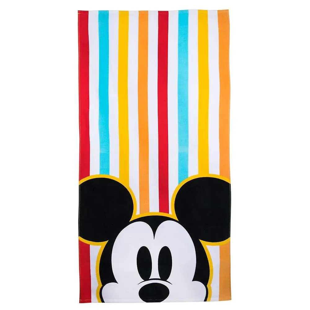 Disney Mickey Minnie Beach Towel Cartoon Cute Summer Kids Large Bath Pool Beach Towel Microfiber Absorbent for Swimming Travel