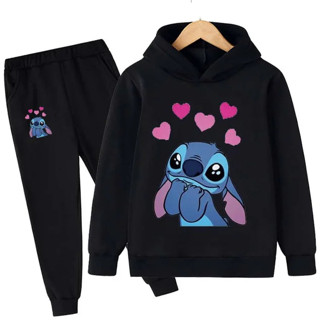 Baby Stitch Clothing Sets Children 1-16 Years Suit Boys Tracksuits Kids Brand Sport Suits Stich Hoodies Tops +Pants 2pcs Set