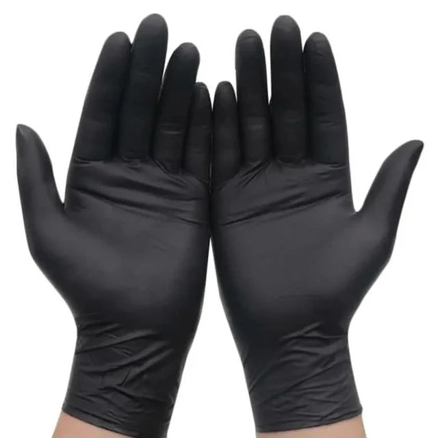 100 Pack Disposable Black Nitrile Gloves For Household Cleaning Work Safety Tools Gardening Gloves Kitchen Cooking Tools Tatto