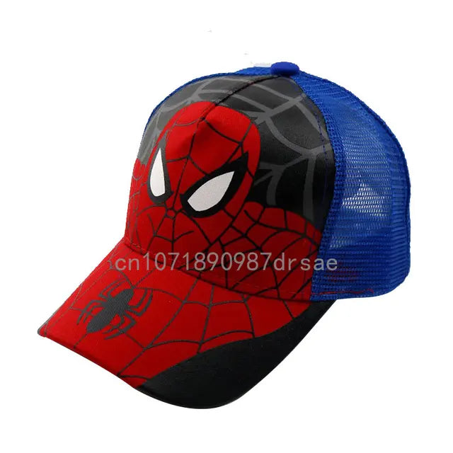 Disney Anime Spider Mans Baseball Cap Boys Autumn Baby Hats Spiderman Cartoon Children's Fashion Sun Caps Kids Hat Cap Gift 2-8y