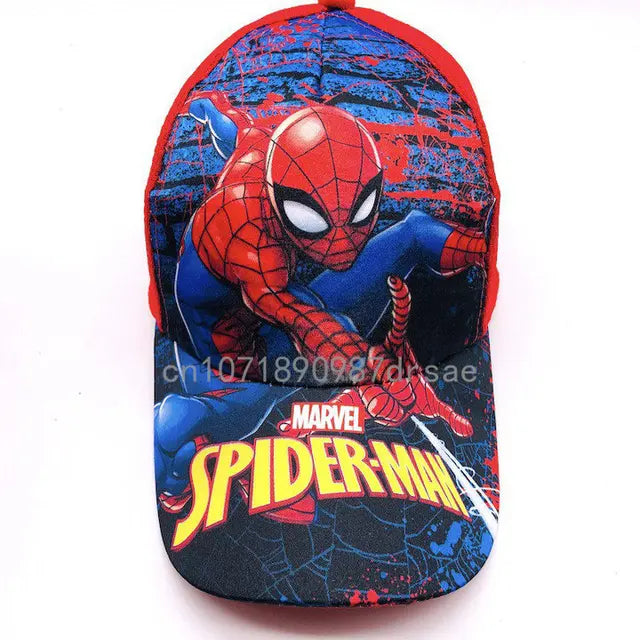 Disney Anime Spider Mans Baseball Cap Boys Autumn Baby Hats Spiderman Cartoon Children's Fashion Sun Caps Kids Hat Cap Gift 2-8y