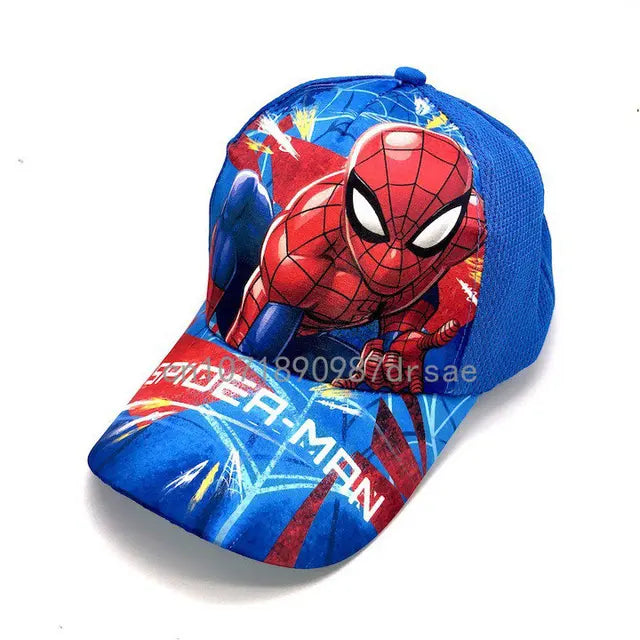 Disney Anime Spider Mans Baseball Cap Boys Autumn Baby Hats Spiderman Cartoon Children's Fashion Sun Caps Kids Hat Cap Gift 2-8y