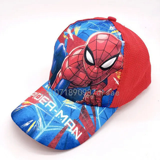 Disney Anime Spider Mans Baseball Cap Boys Autumn Baby Hats Spiderman Cartoon Children's Fashion Sun Caps Kids Hat Cap Gift 2-8y