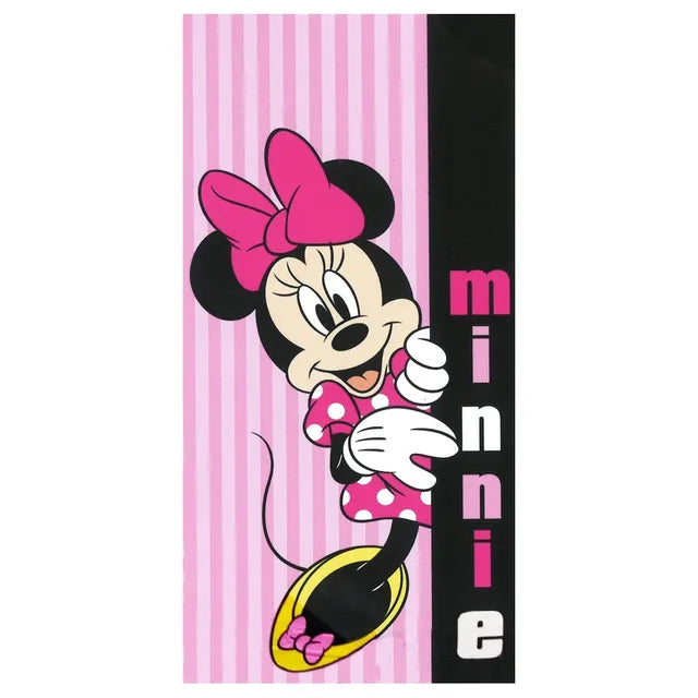 Disney Mickey Minnie Beach Towel Cartoon Cute Summer Kids Large Bath Pool Beach Towel Microfiber Absorbent for Swimming Travel