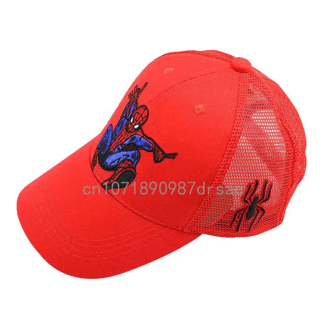 Disney Anime Spider Mans Baseball Cap Boys Autumn Baby Hats Spiderman Cartoon Children's Fashion Sun Caps Kids Hat Cap Gift 2-8y