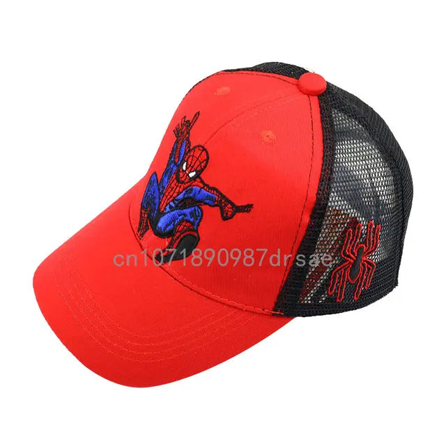 Disney Anime Spider Mans Baseball Cap Boys Autumn Baby Hats Spiderman Cartoon Children's Fashion Sun Caps Kids Hat Cap Gift 2-8y