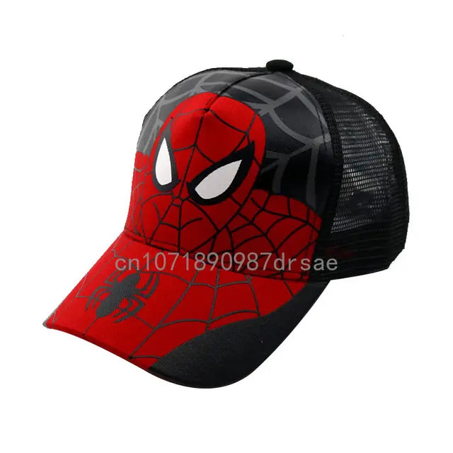 Disney Anime Spider Mans Baseball Cap Boys Autumn Baby Hats Spiderman Cartoon Children's Fashion Sun Caps Kids Hat Cap Gift 2-8y