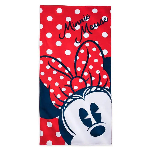 Disney Mickey Minnie Beach Towel Cartoon Cute Summer Kids Large Bath Pool Beach Towel Microfiber Absorbent for Swimming Travel